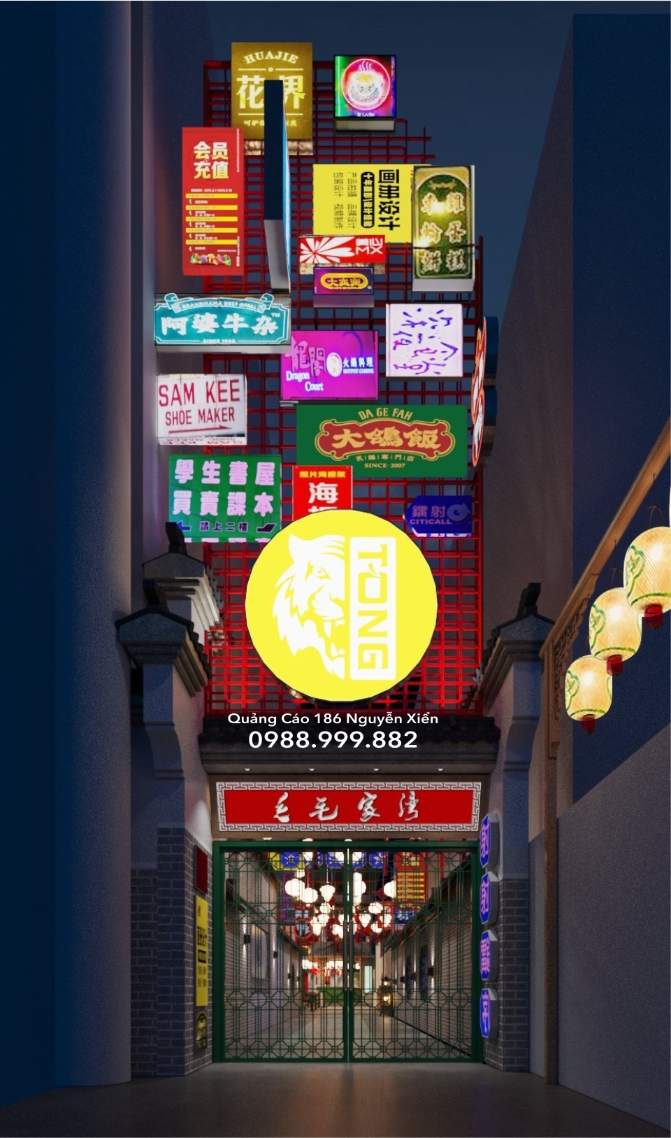 Làm biển quảng cáo nhà hàng Tòng - 106 Thái Thịnh